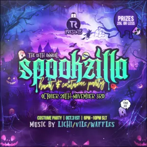 The 13th Annual Spookzilla Hunt & Costume Party - October 2025 Poster